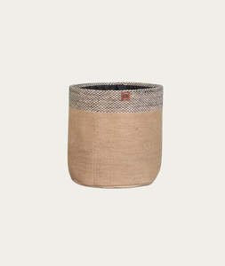 Baskets Storage: Jute Storage Basket - Top Stripe