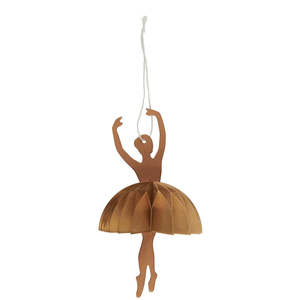 Homeware: Paper Ballerina in Relevé Position - Brown