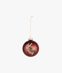 Christmas: Christmas Bauble with Parrot Motifs