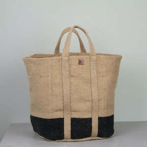 Bags: Julia Bag - Natural with Black Stripe