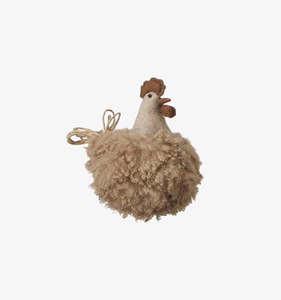 Textile Rooster - Brown