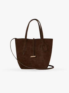 All: Sprout Tote Mini dark brown suede