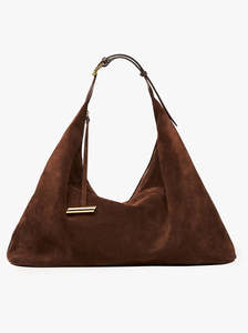 Bags: Pillow Hobo dark brown suede