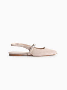 Flats: Alba taupe suede