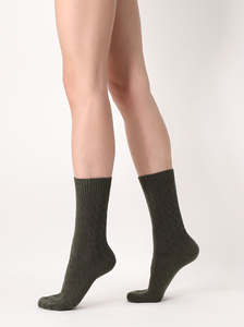 Hosiery Socks: Gwen Sock military green