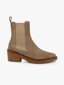 Ankle Boots: Tegan taupe suede
