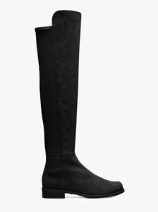 Knee High Boots: 5050 black suede