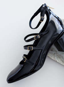 Angie Straps black patent
