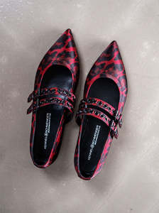 Gianna red / black leopard