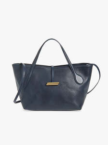 Bags: Petite Penne Tote navy leather