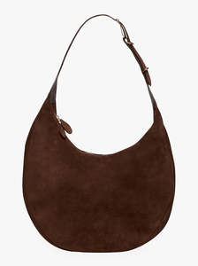 Bags: Moon Hobo dark brown suede