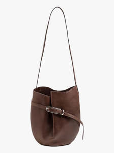 Bags: Belted Bucket Bag dark brown