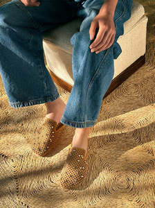 Shoes 1: Braidy Crystal tan suede