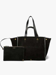 Exclusive Collection Bags: Leon Medium black suede