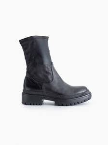 Sammie black stretch leather