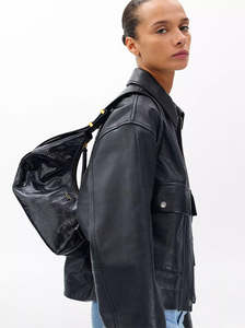 All: Hudson Hobo black crinkle