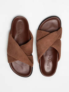 Lizzie chocolate suede
