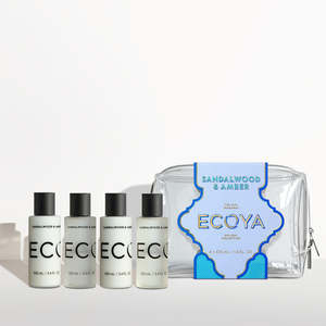 Ecoya: Ecoya - Sandalwood & Amber Mini Takeaway Set Holiday Collection