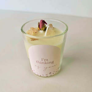 Mama & Me - I'm thinking of you | rose quartz soy candle