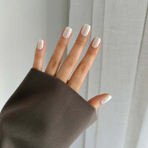 Pressing Nails - Glazed White