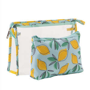 Cosmetics Bags: Honeydew - Cosmetics Bag - Lemons 2 pc