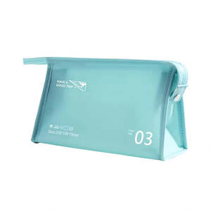 Cosmetics Bags: PVC Jelly Cosmetics Pouch - Blue