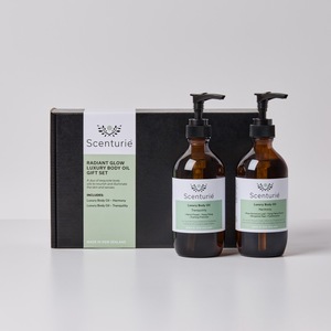 Luxury Body Oil & Massage Gift Set Radiant Glow Duo NZ