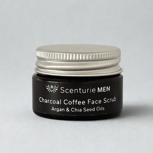Men's Charcoal Coffee Face Scrub Mini Travel Size 15mL