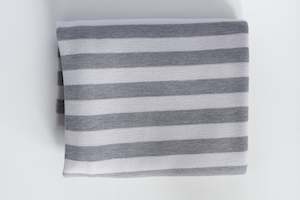 Merino Blankets: The Classic Stripey in Grey Marl + Silver Grey Baby Blanket