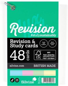 Silvine Luxpad Revision & Presentation Study Cards 5x3 Portrait Ruled Assorted w&hellip;
