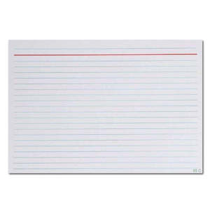 Library Cards System Cards: Collins System Cards Ruled 5mm 200 x 127mm White Pack 100