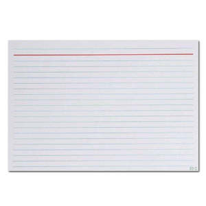 Collins System Cards Ruled 5mm 127 x 76mm White Pack 100