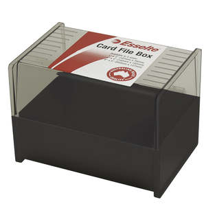 Esselte Card File Box 102 x 152mm (6x4 inch) Black