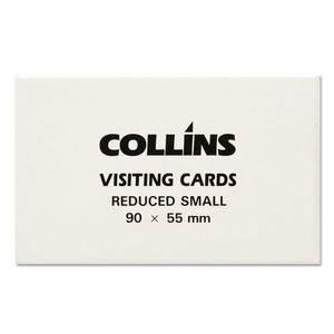 Id Card Holders Accessories: Collins Visiting ID Cards Plain 90 x 55mm Packet of 52