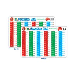 LCBF Practice Mats Double-Sided Dry Erase 42cm x 28cm Ages 6+ Multiplication