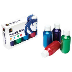 Acrylic Paints: EC Acrylic Paint Metallic Set of 4 x 100ml Bottles