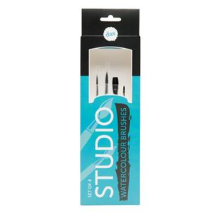 Das Studio Artists Watercolour Brush Synthetic Hair Set of 4