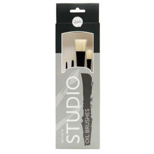 Das Studio Artists Oil Brush Pure Bristle Set of 4