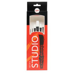 Paint Brushes And Accessories: Das Studio Artists Acrylic Brush Synthetic Hair Set of 6