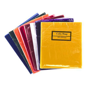 Cellophane Wrapping Paper Sheet 90 x 100cm Orange