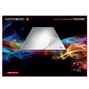 GBC Safeguard Laminating Pouches 80 Micron A3 Gloss Pack of 25