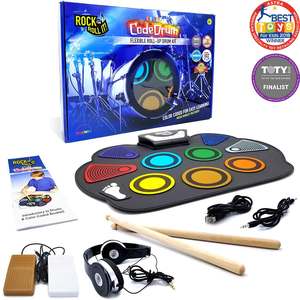 Musical Instruments For Kids: Rock and Roll It Electronic Drum Flexible Colour Coded