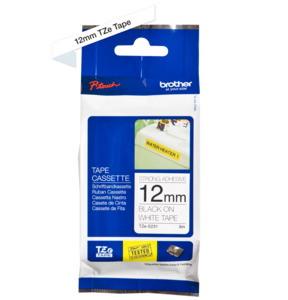 Printer Accessories Ink Toners Paper: Brother TZe-231 Labelling Tape Cassette Black on White 12mm x 8m