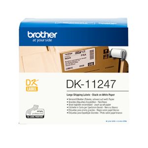 Printer Accessories Ink Toners Paper: Brother DK-11247 Paper Label Roll Black on White 103mm x 164mm 180 Labels
