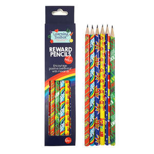 Learning Toolbox Te Reo Reward Pencils Round 17.8cm HB Box of 6