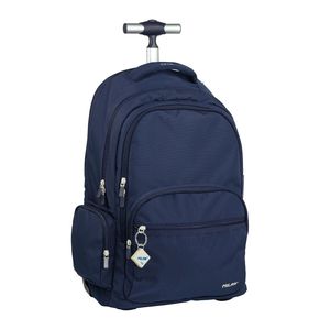 Backpacks: Milan 6-Zip Wheeled Backpack 25L – Navy Blue | 430 Collection | School Depot NZ