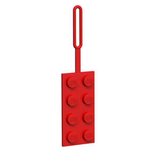 Backpacks: LEGO® Luggage Tag – Red Silicone 2x4 Brick Design for Bags & Suitcases