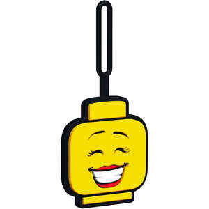 Backpacks: LEGO® Bag Tag – Girl Face | Iconic Minifigure Luggage Tag | Durable Silicone Travel Accessory