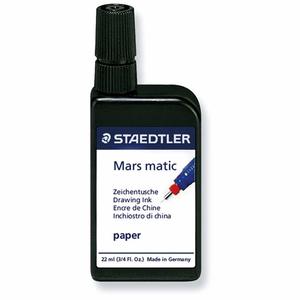 Staedtler Mars® Matic Drawing Ink 22ml for Paper and Film 745 R-9 Retardant Black