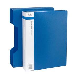 Clear Files Display: Icon Display Book A4 100 Pocket Blue